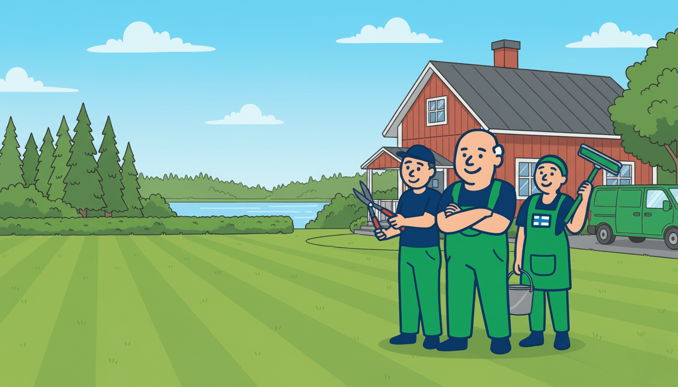 Seniorit töissä ulkona